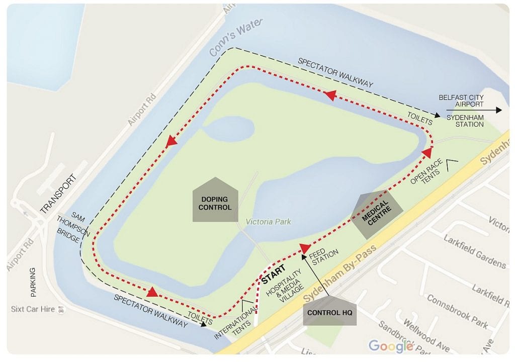 24 h MM-kilpailu 2017, reittikartta