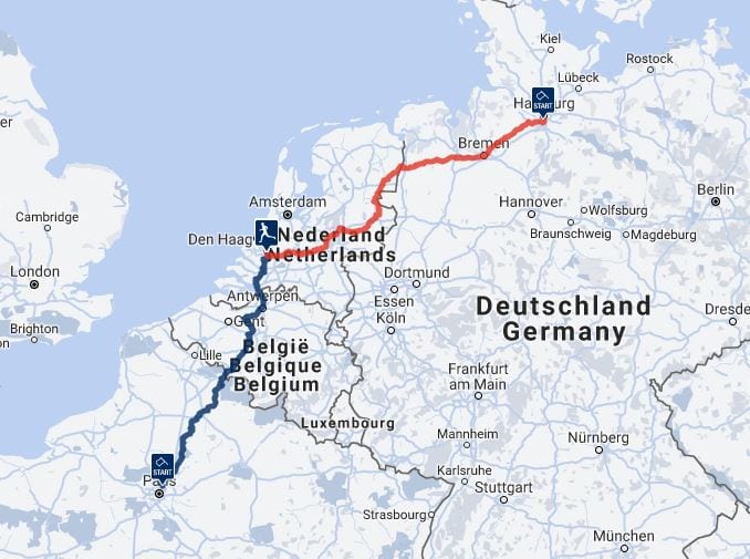 Roparun routes