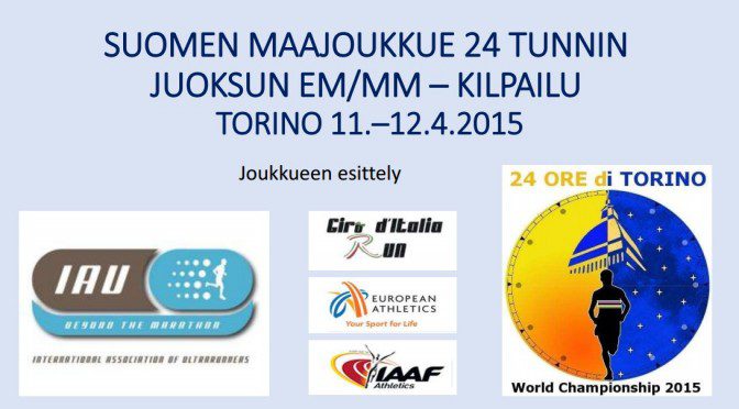 Suomen 24 h EM/MM -joukkueen esittely
