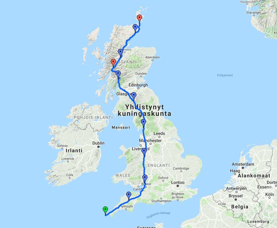 JOGLE route