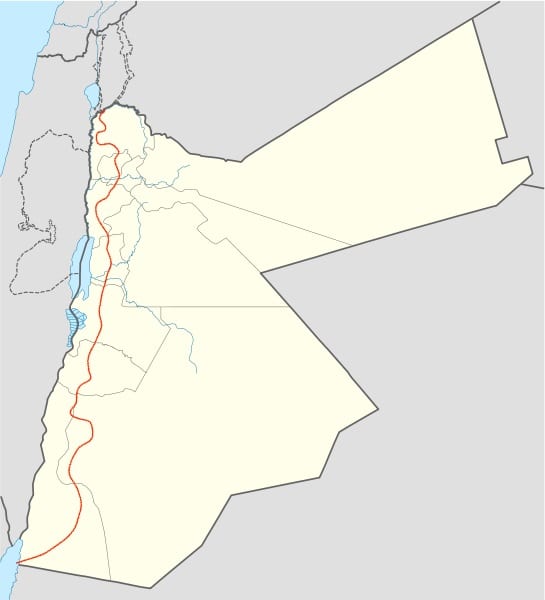 Jordan Trail map