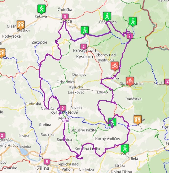 Kysucka_Stovka_route