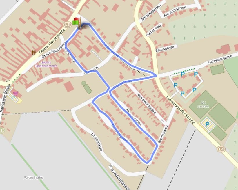 Lassee 6h routemap