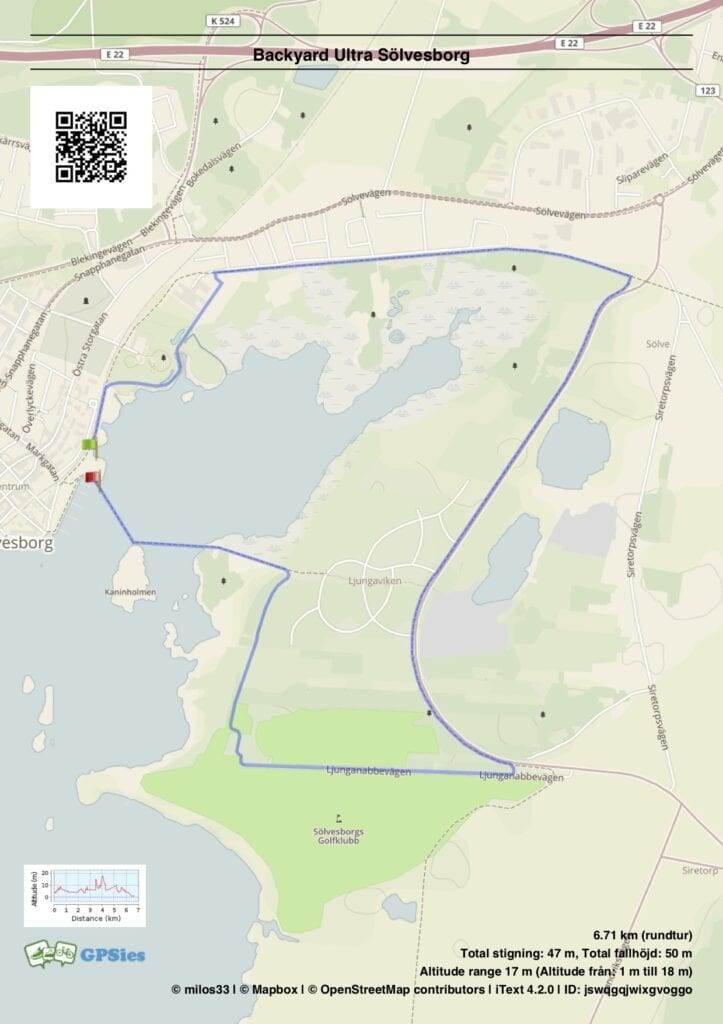 Sölvesborg Backyard Ultra banan