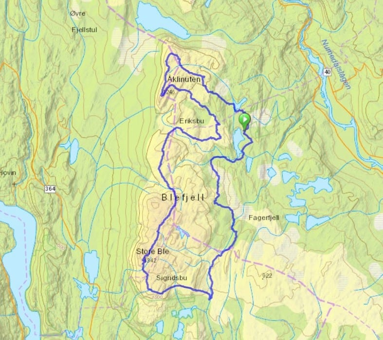 Blefjells Beste 57 km route
