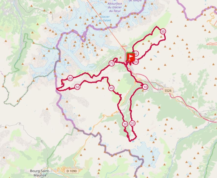Gran Trail Courmayeur 105 km route