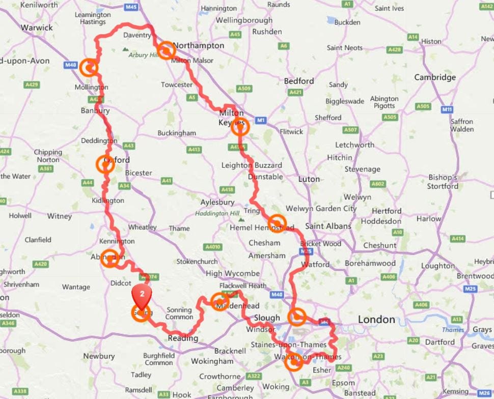 Thames Ring 250 route
