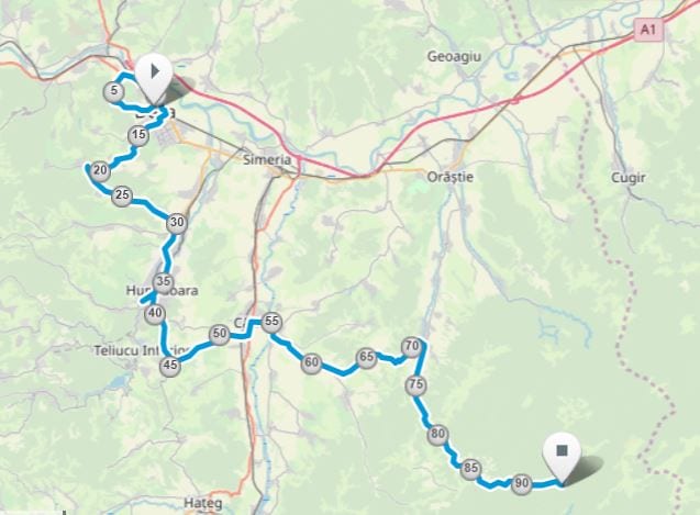 Ultransilvania 100 km route