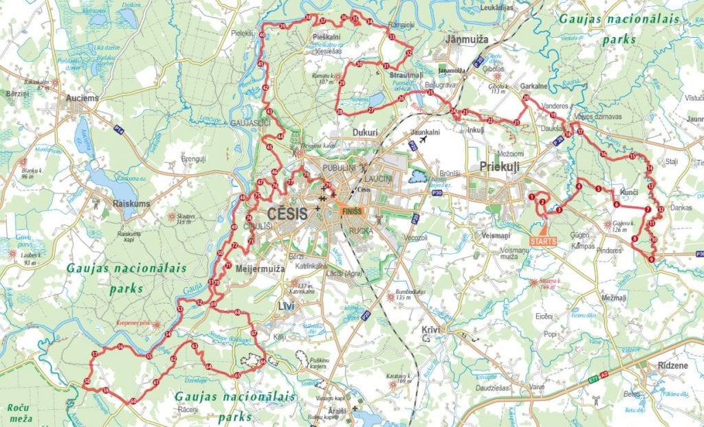 Cesis Eco Trail 80 km route
