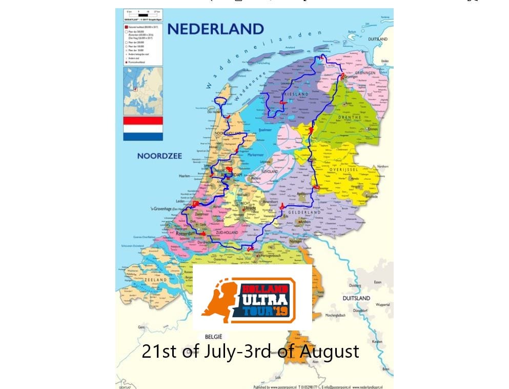 Holland Ultra Tour routemap
