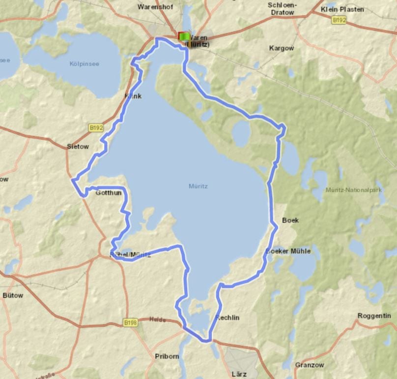 Mueritz Lauf 75 km route