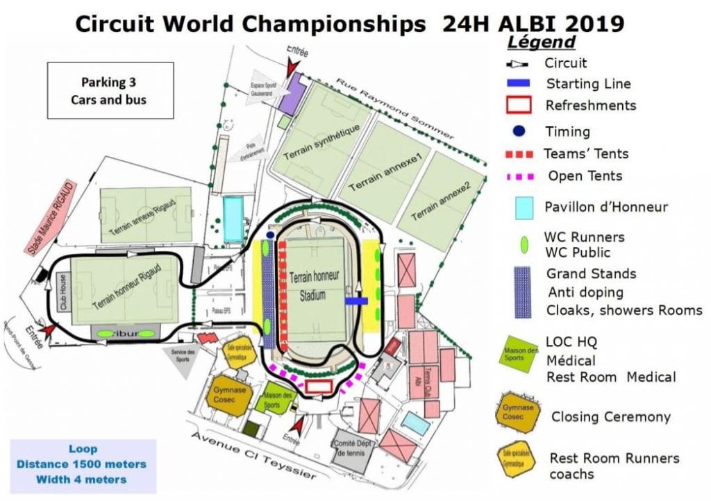 Albi 24h WC 2019 routemap