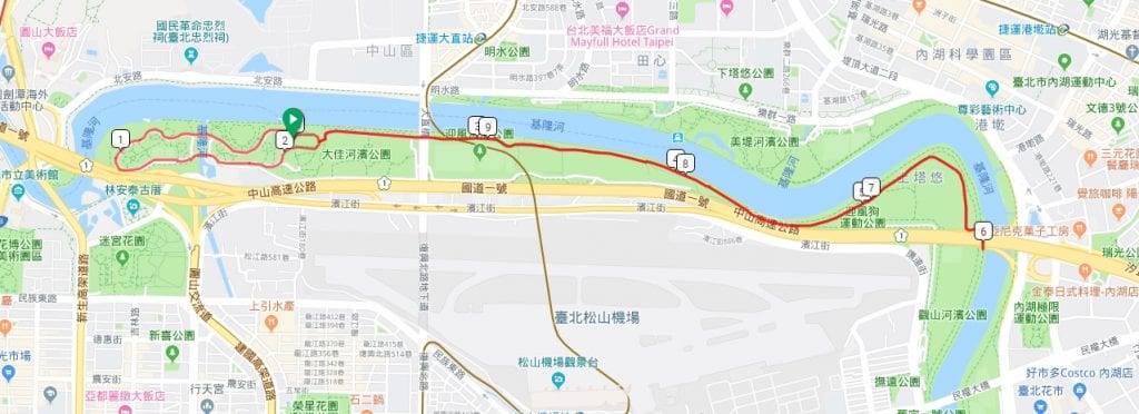 Taipei route map