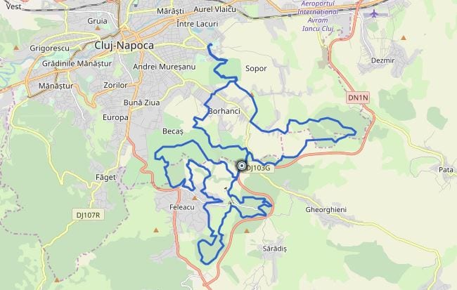 Cluj EcoTrail 50 km route