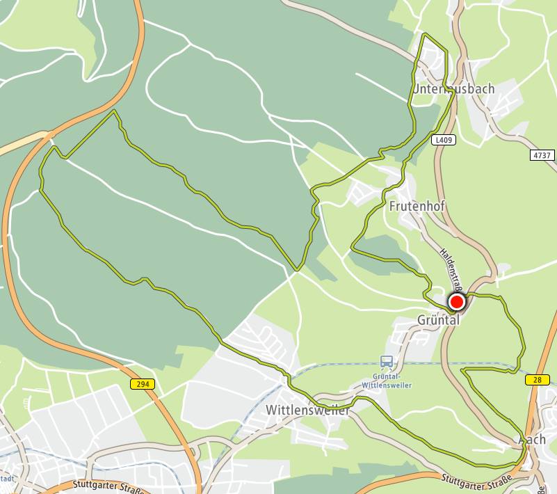 Gruntal Winterultra route