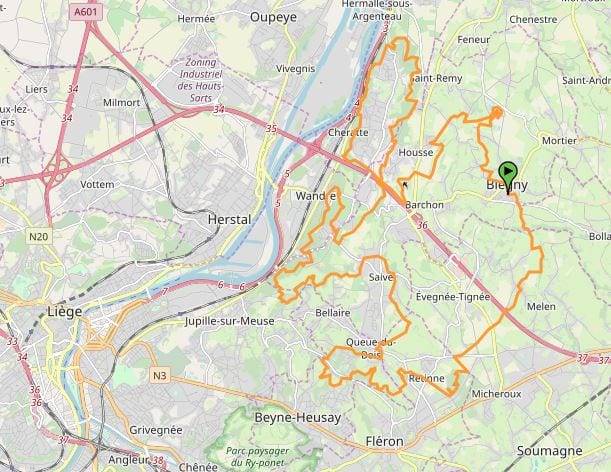 Trail des Gueules Noires route