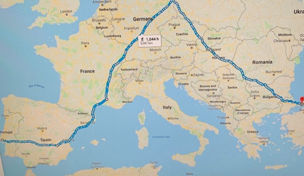 Dustin Johnson Europe route