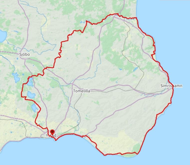 The GAX 100 miles route
