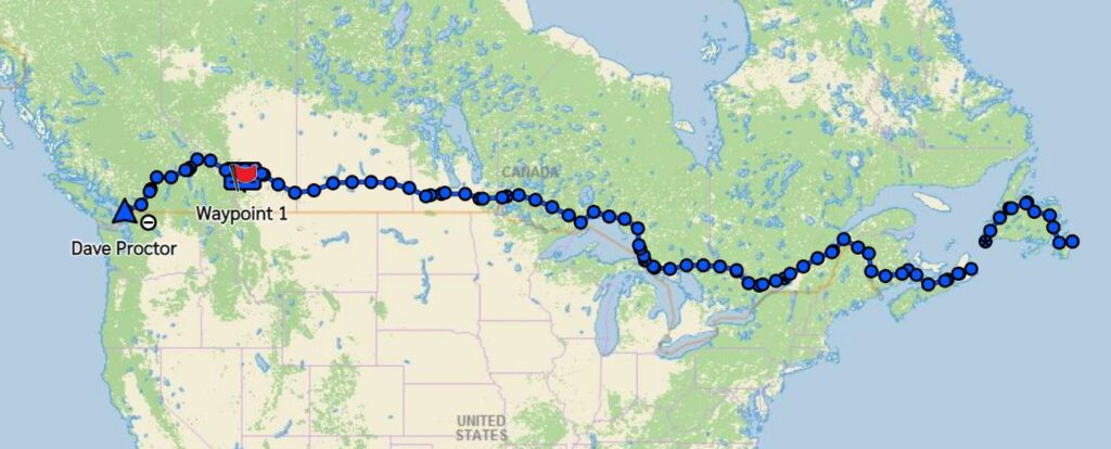 Proctor Trans Canada route